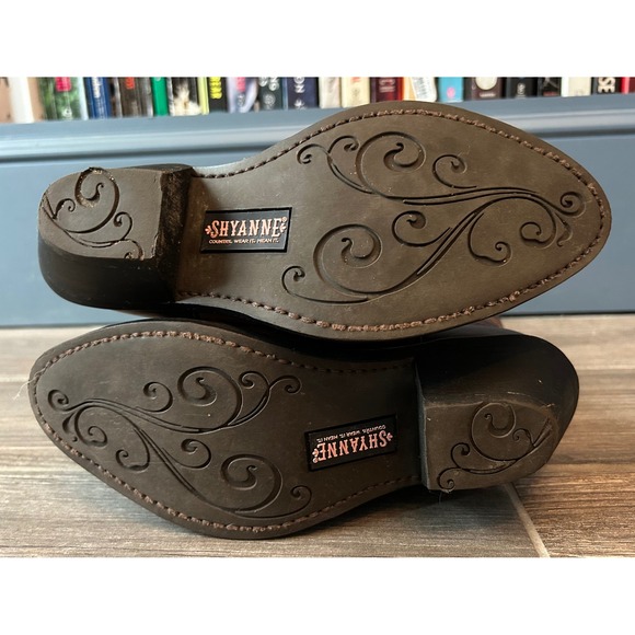 Shyanne Womens Western Boots Size 7 Brown Leather Cowboy Boots Clean - Picture 8 of 10